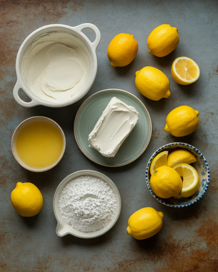 Easy 4 Ingredients Lemon Cream Cheese Dump Cake Recipe