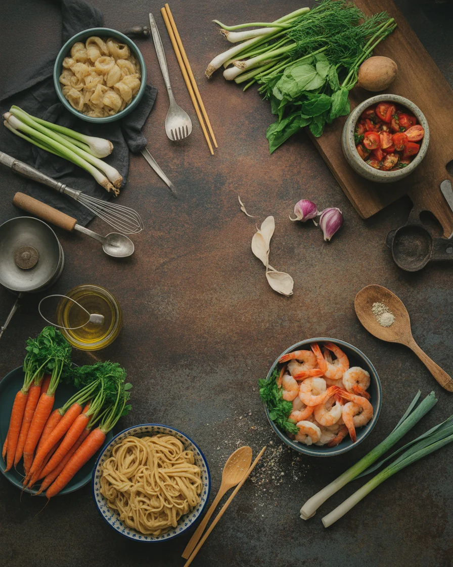Zesty Chili Beef & Shrimp Noodle Stir-Fry