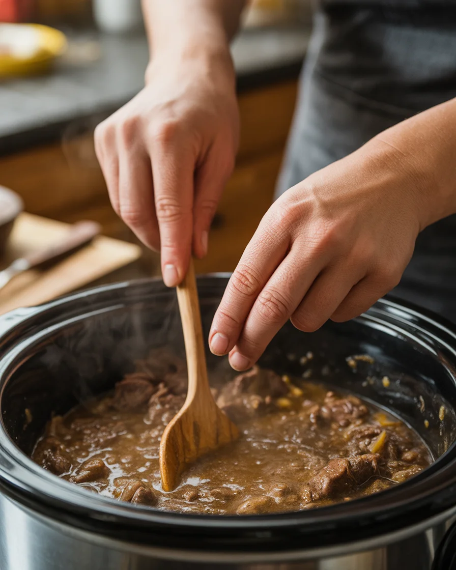 Crockpot French Dip Sandwich