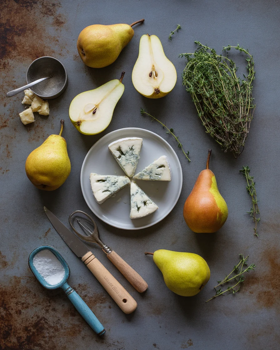Blue Cheese and Pear Tartlets