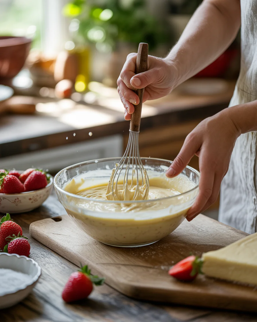 Berrylicious Strawberry Crunch Cheese Cake