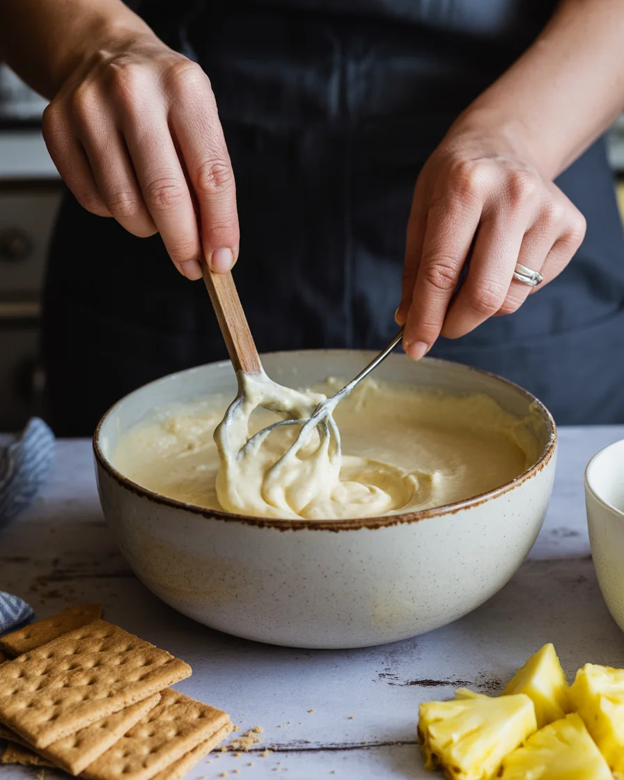 No-Bake Pineapple Heaven Cheesecake Dessert