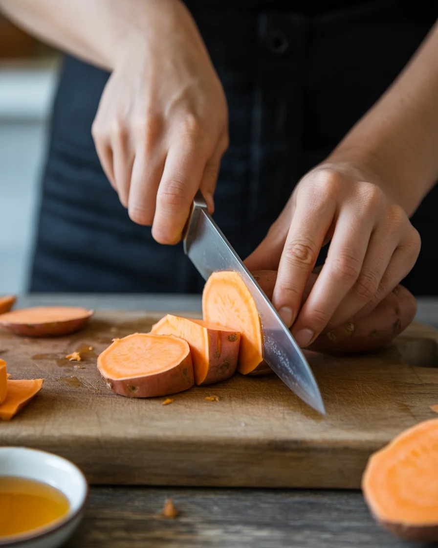 Roasted Sweet Potato Rounds with Honey & Feta