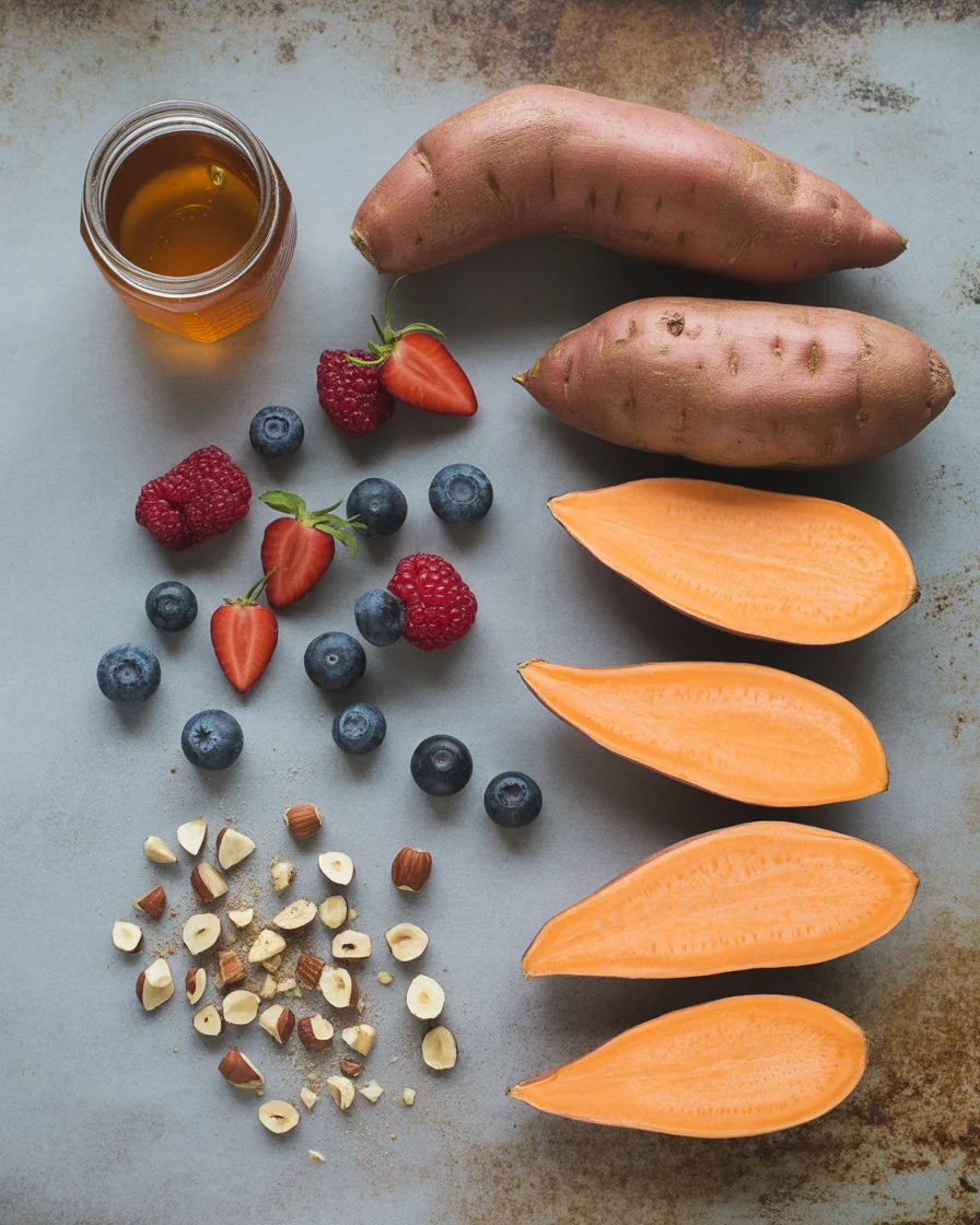 Roasted Sweet Potato Rounds with Honey & Feta