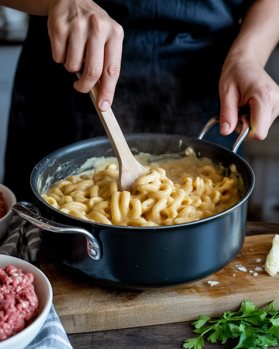 One-Pot Cheeseburger Pasta