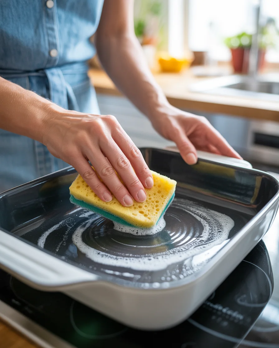 I Cleaned My Gunky Baking Dish with This Pantry Staple, and It Was a Breeze!