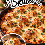 Cheesy Turkey Meatball Skillet