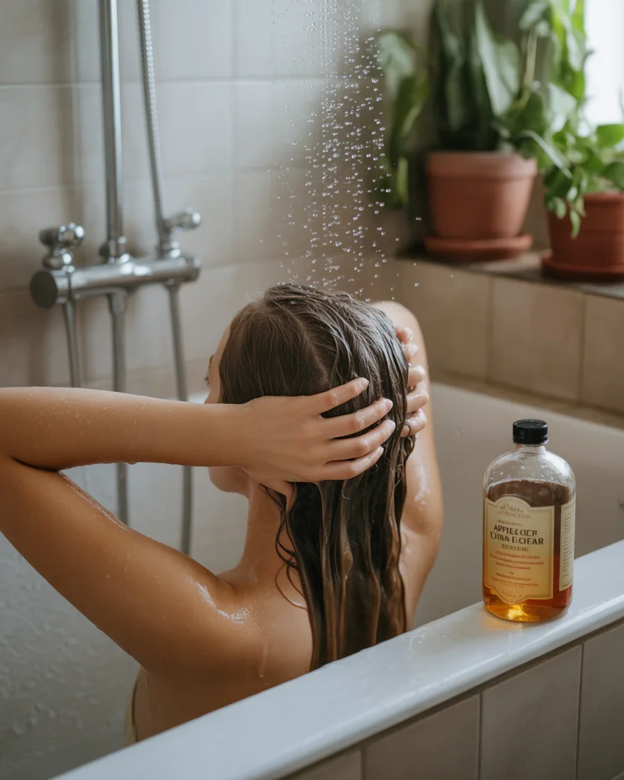 How to Use Apple Cider Vinegar for Shiny Hair in One Wash