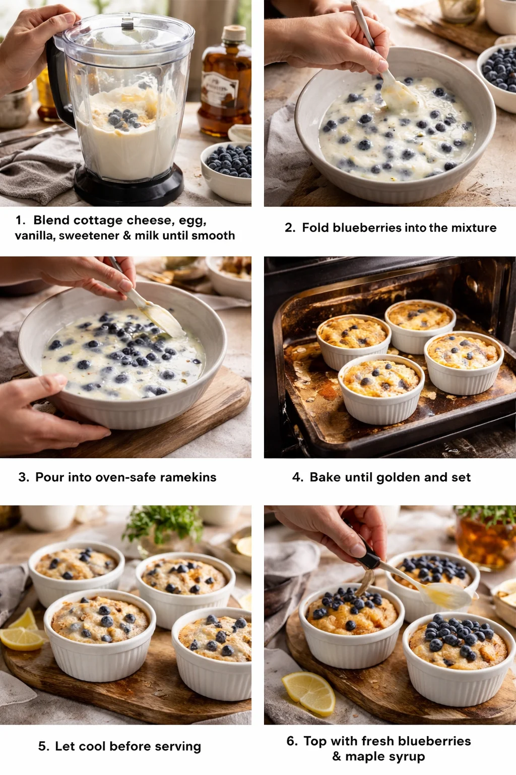 Baked Blueberry Cottage Cheese Breakfast Bowls