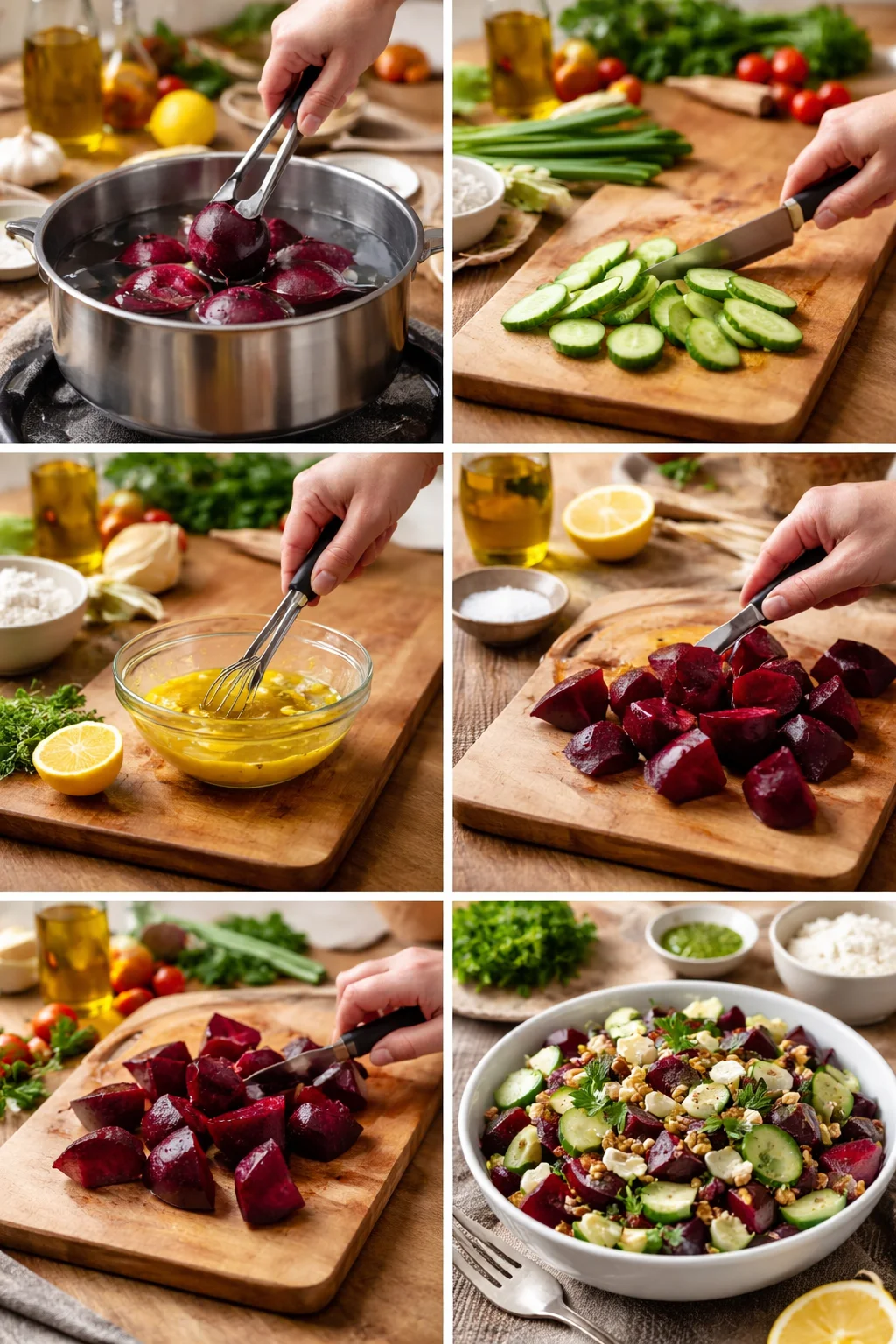 Beet Salad with Feta and Cucumber