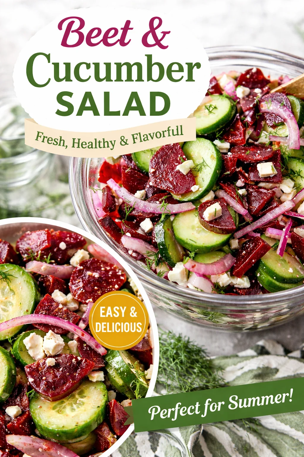 Beet Salad with Feta and Cucumber