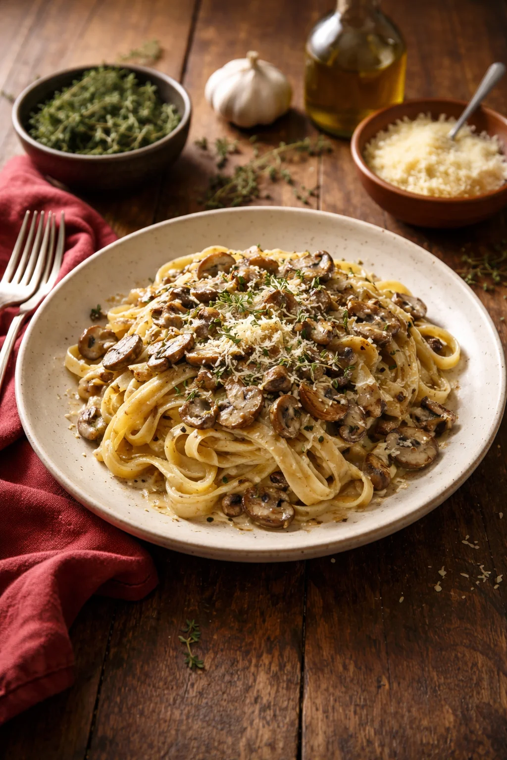 Brown Butter Mushroom Pasta
