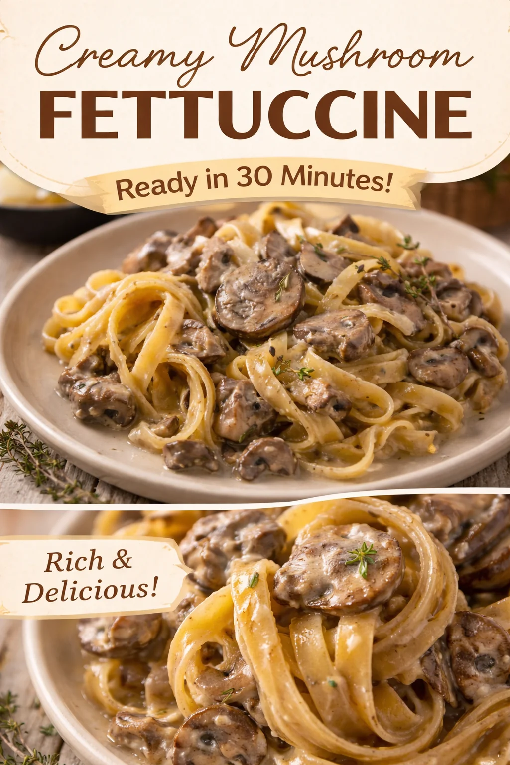 Brown Butter Mushroom Pasta