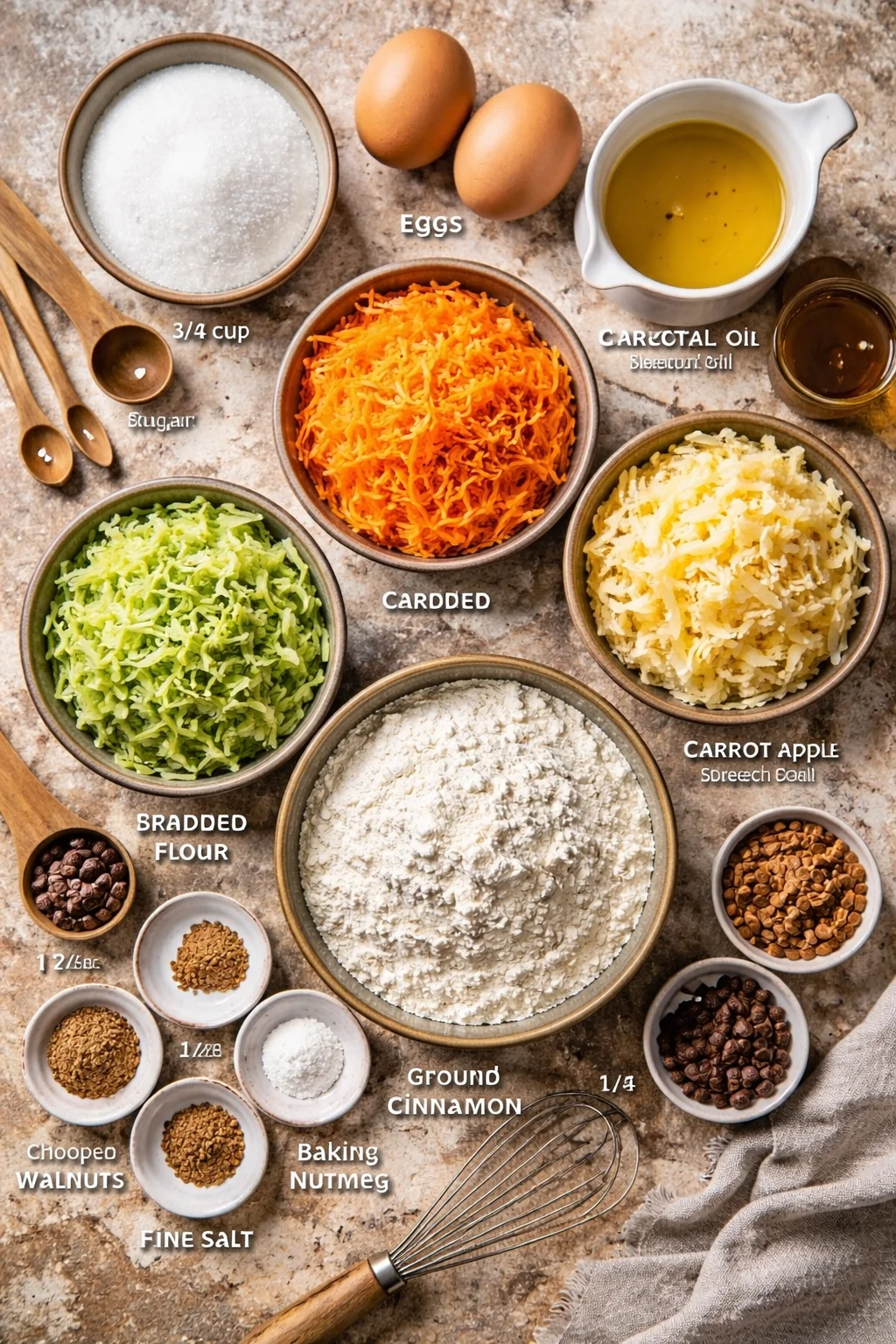 Carrot Apple Zucchini Bread