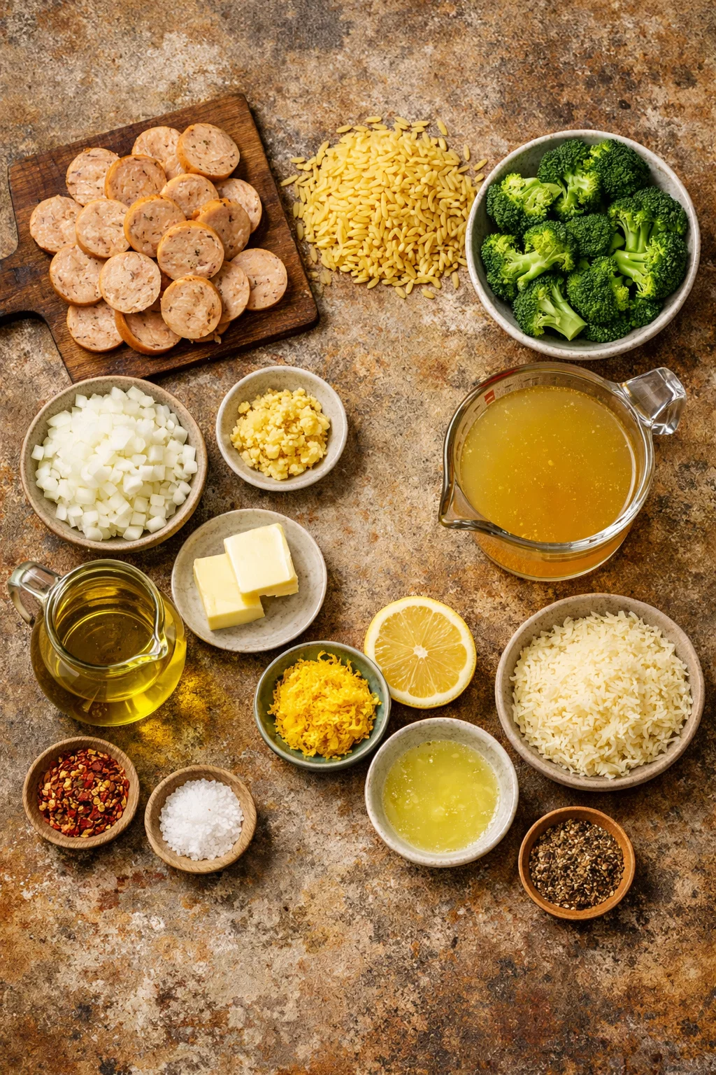 Chicken Sausage and Broccoli Orzo