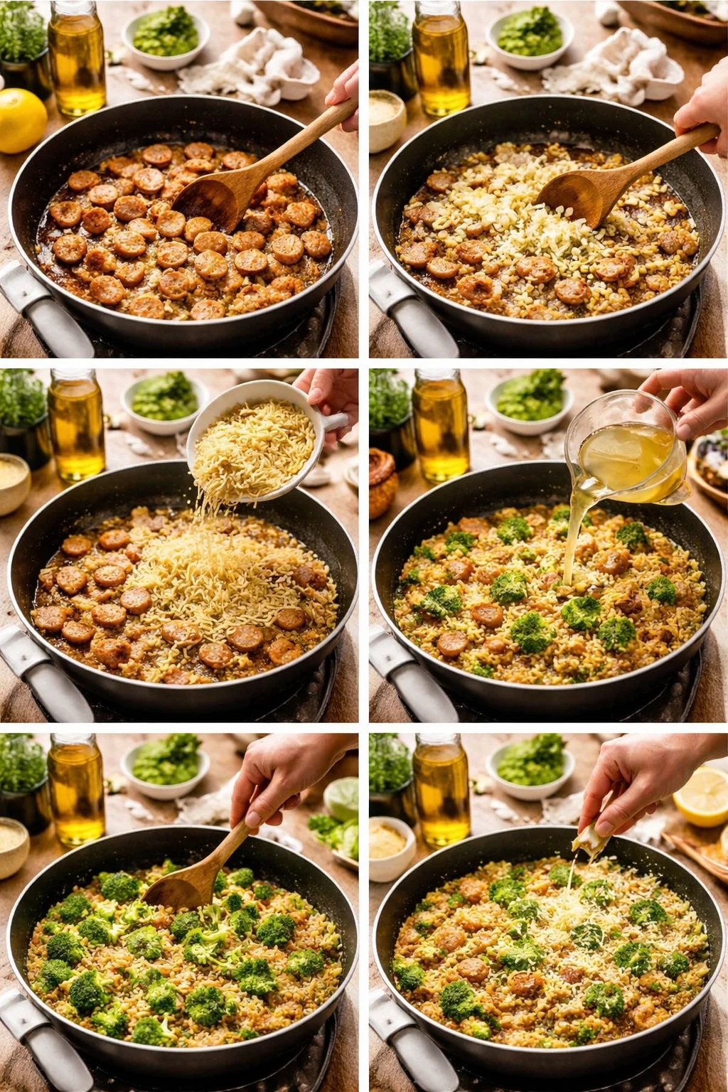 Chicken Sausage and Broccoli Orzo