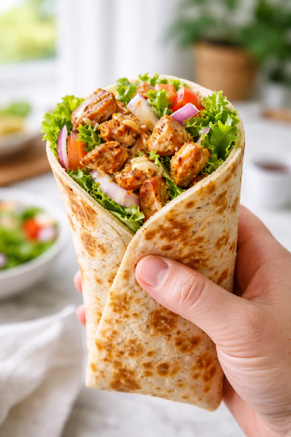 Chicken Sharwama Wrap with garlic sauce