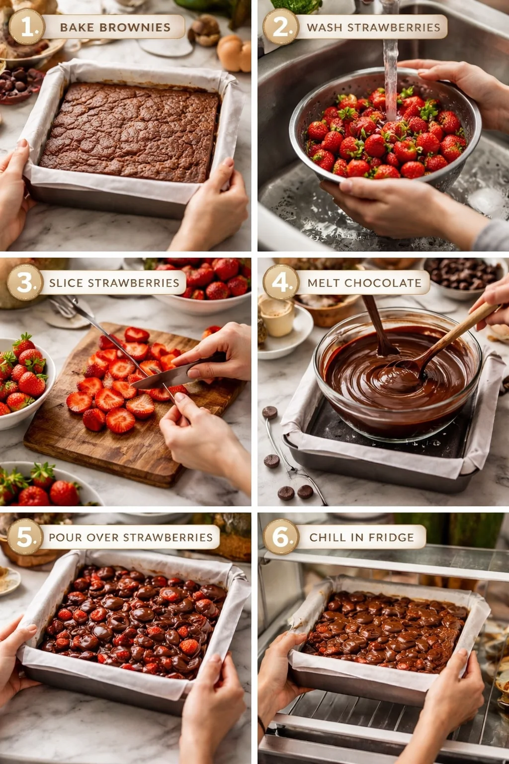 CHOCOLATE COVERED STRAWBERRY BROWNIES!