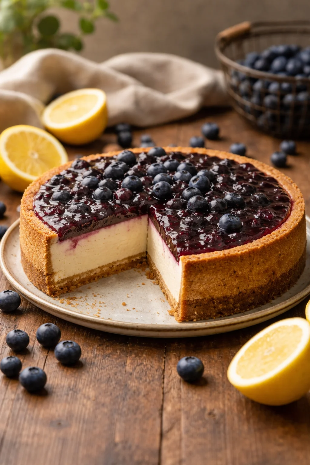 Citrus Berry Burnt Cheesecake
