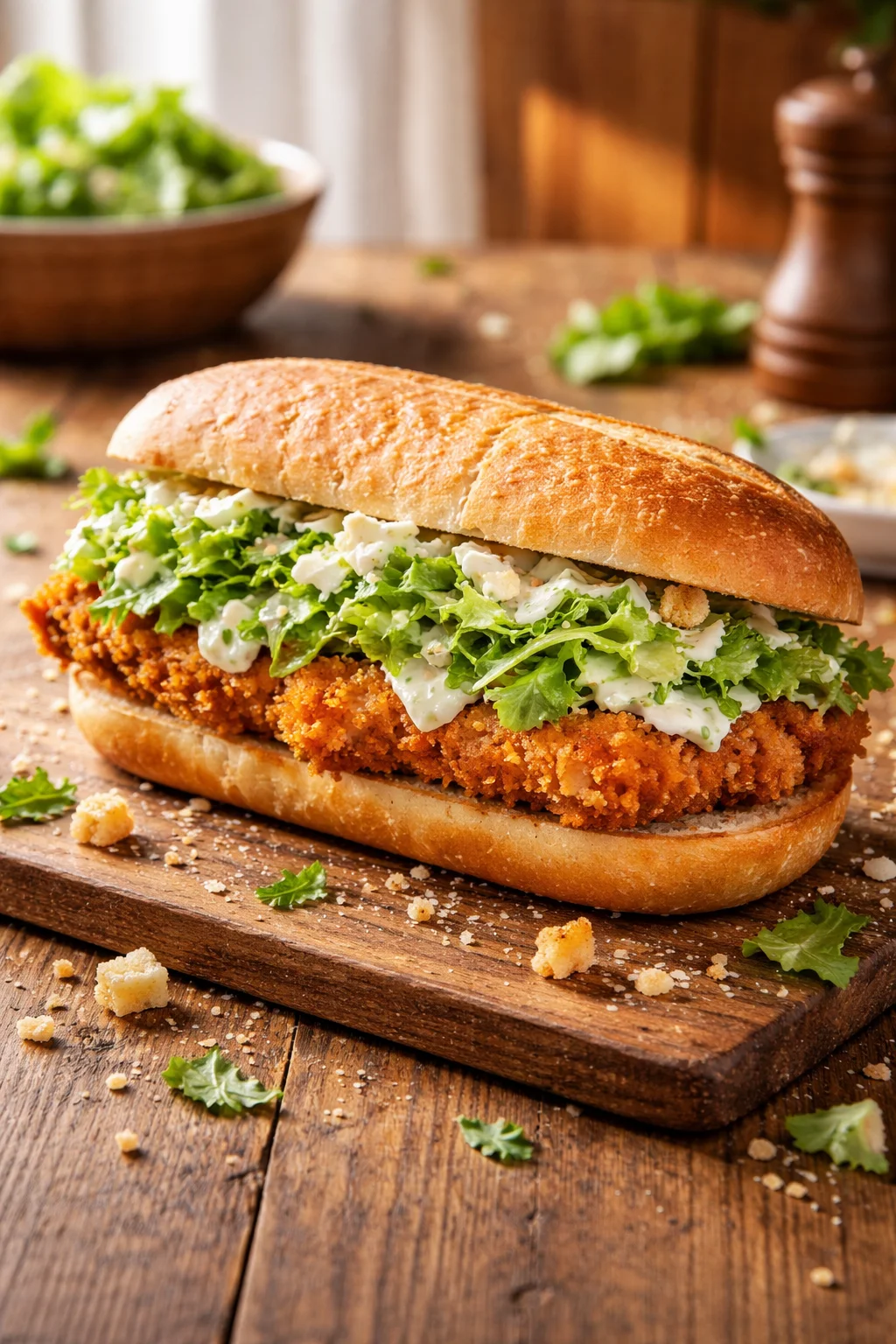 Crispy Chicken Caesar Sandwich