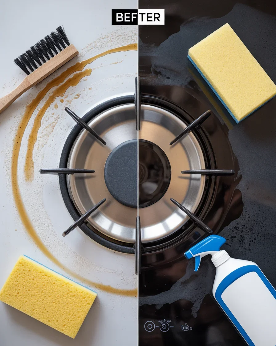 Easily Clean a Greasy Stove Top Without Scratching It
