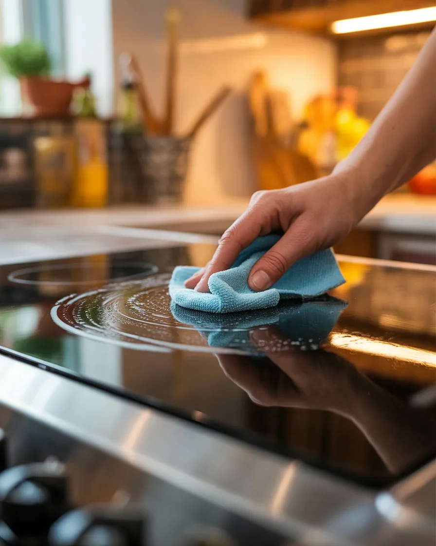 Easily Clean a Greasy Stove Top Without Scratching It