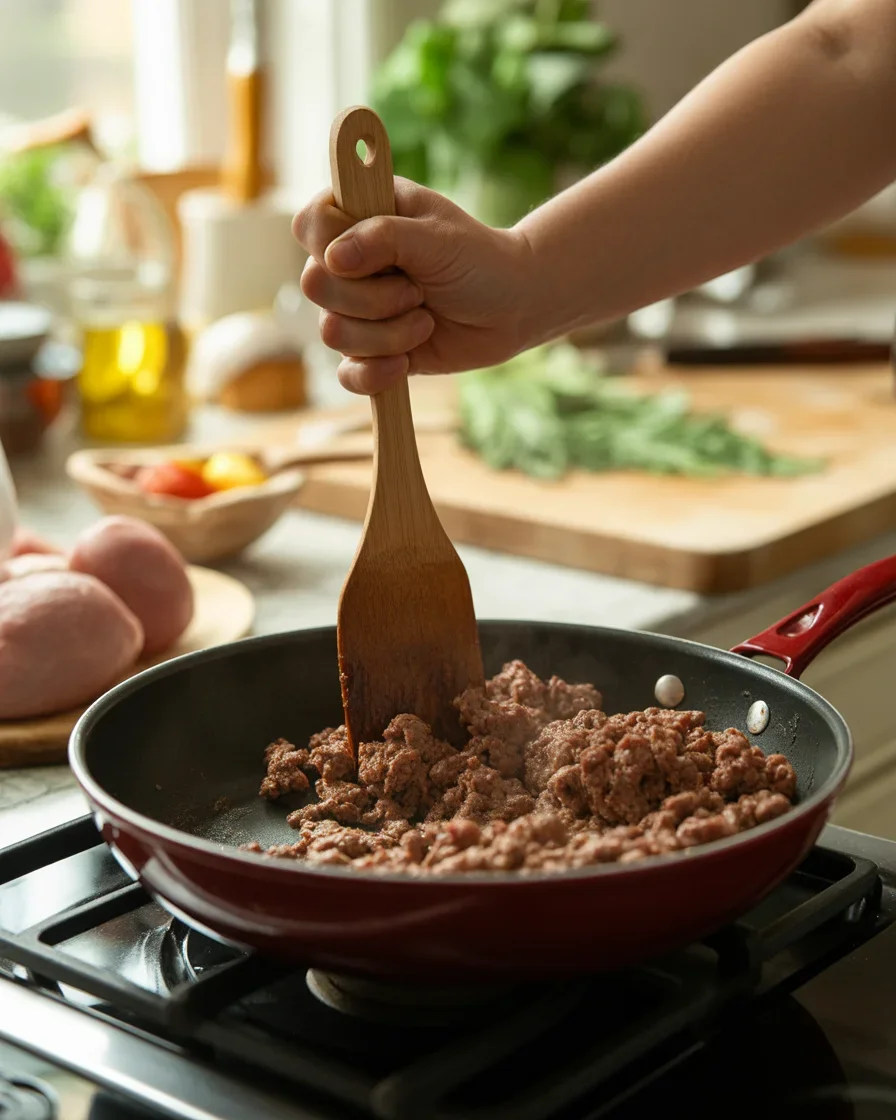 Easy Ground Beef and Gravy Over Mashed Potatoes