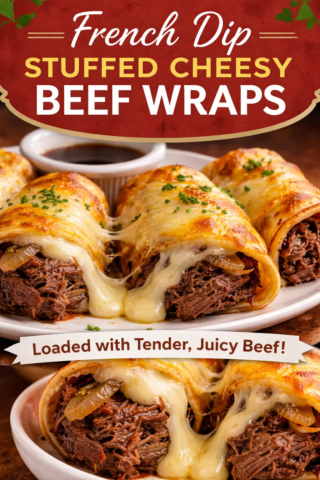 French Dip Tortilla Roll Ups