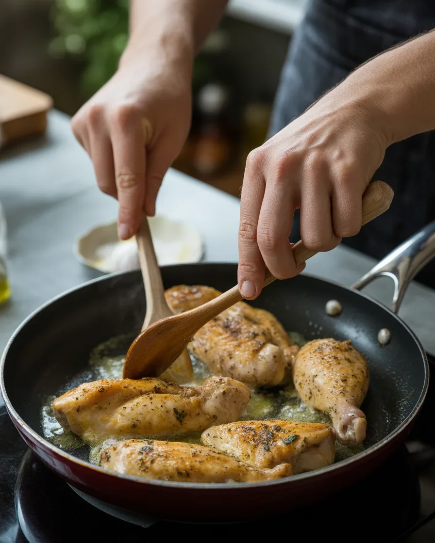 Garlic Butter Chicken with Parmesan Rice