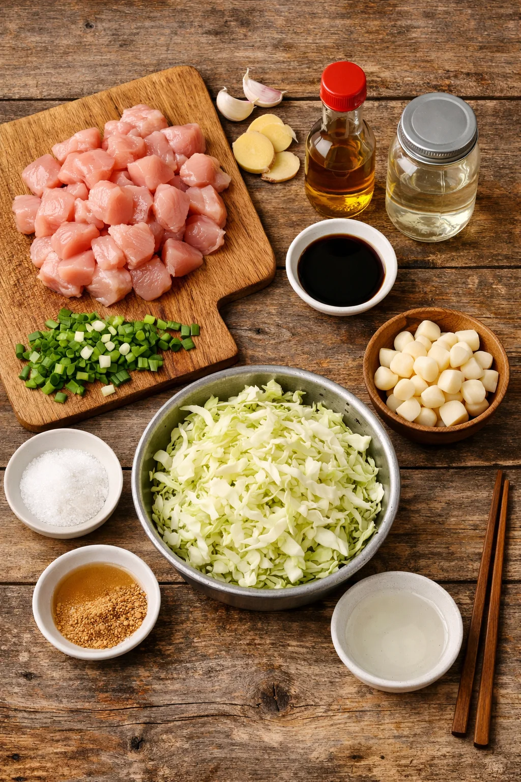 Garlic Ginger Chicken Potstickers