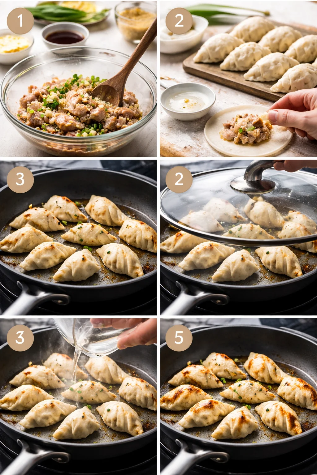 Garlic Ginger Chicken Potstickers