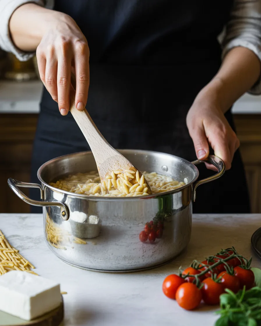 Greek Chicken Orzo Delight