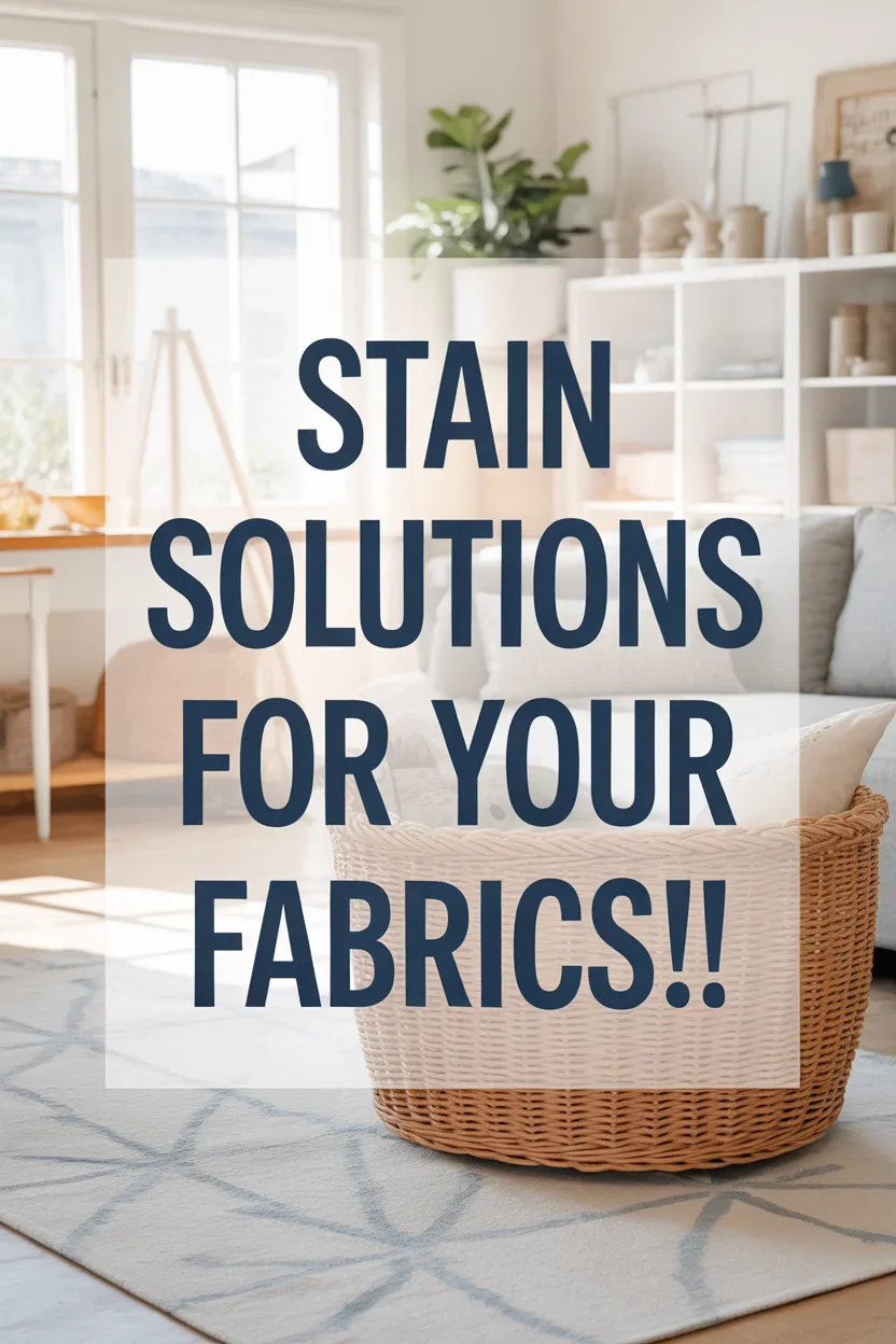 How to Remove Stubborn Stains and Refresh Fabrics on Clothing & Upholstery
