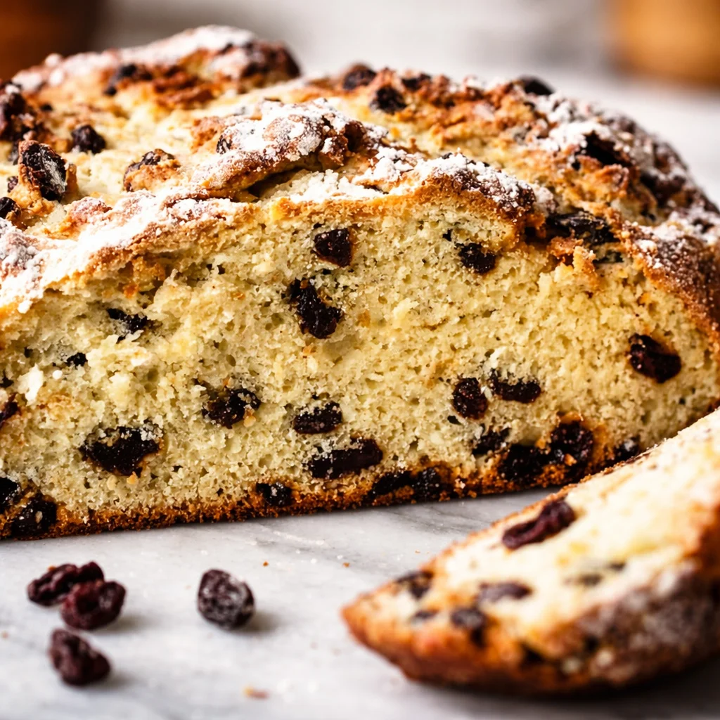 Delicious Irish Soda Bread with Raisins, perfect for any occasion, soft and moist.