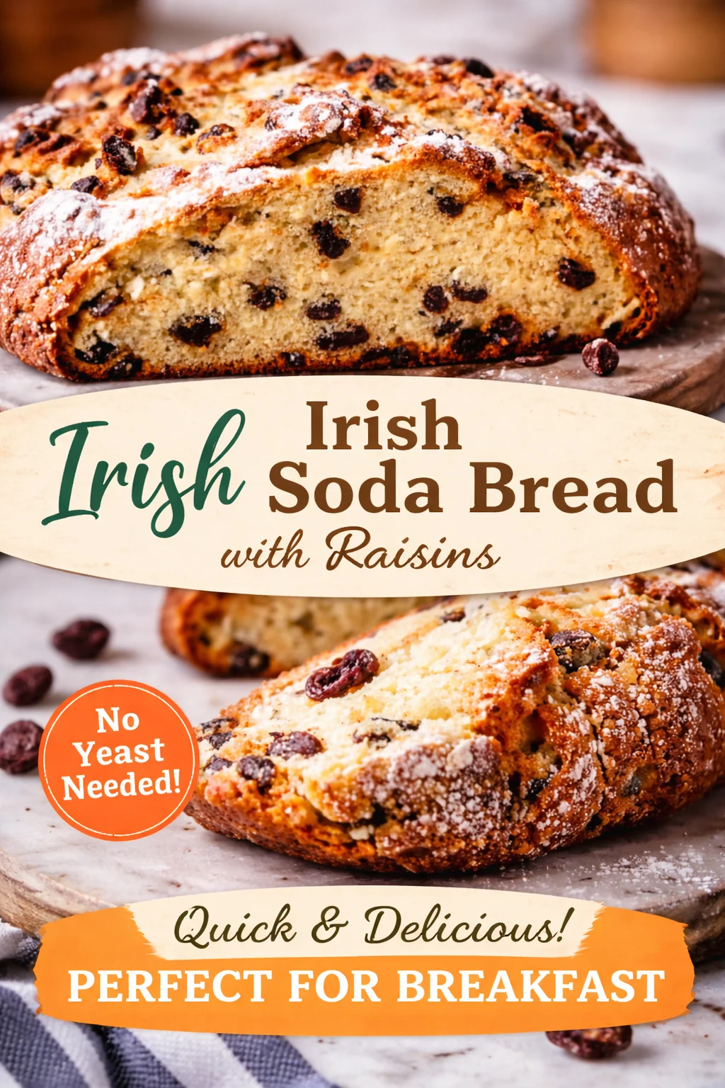 Irish Soda Bread with Raisins