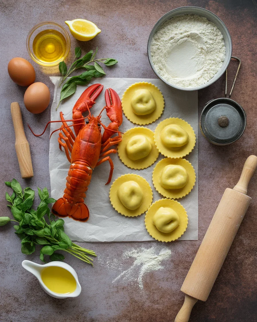 Lobster Ravioli in a Zesty Lemon Butter Sauce