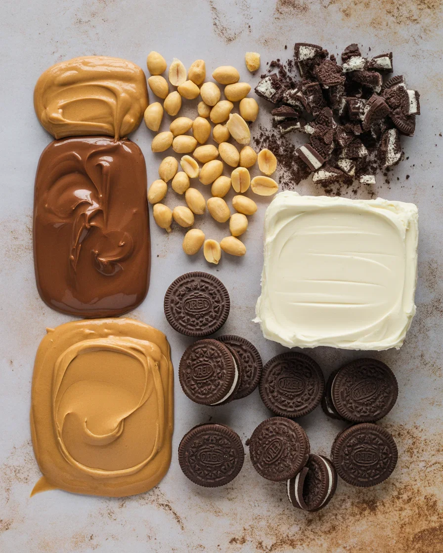 No-Bake Buckeye Cheesecake Bars