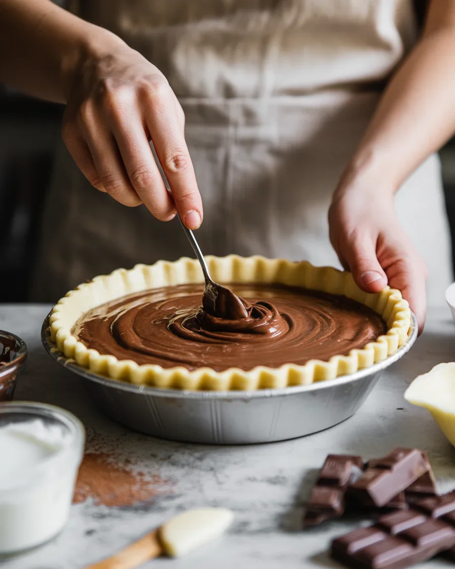 No-Bake Chocolate Marshmallow Pie