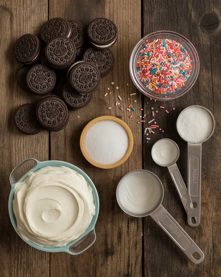 No-Bake Funfetti Oreo Icebox Cake