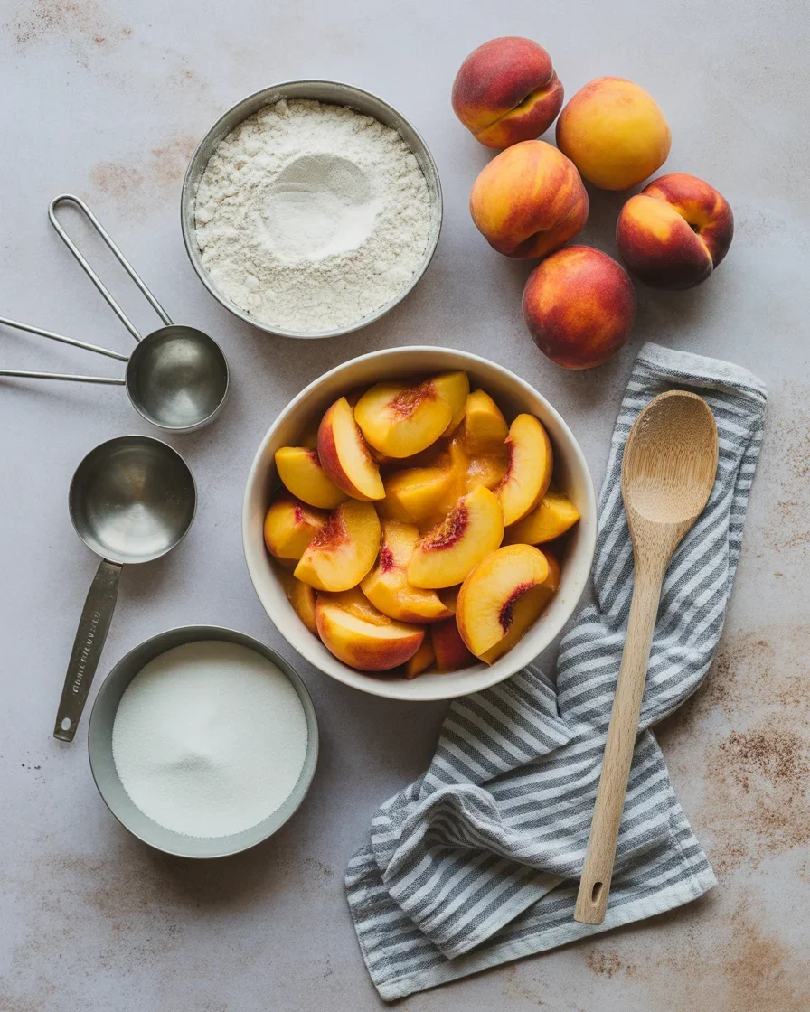 OLD-FASHIONED OVEN PEACH COBBLER