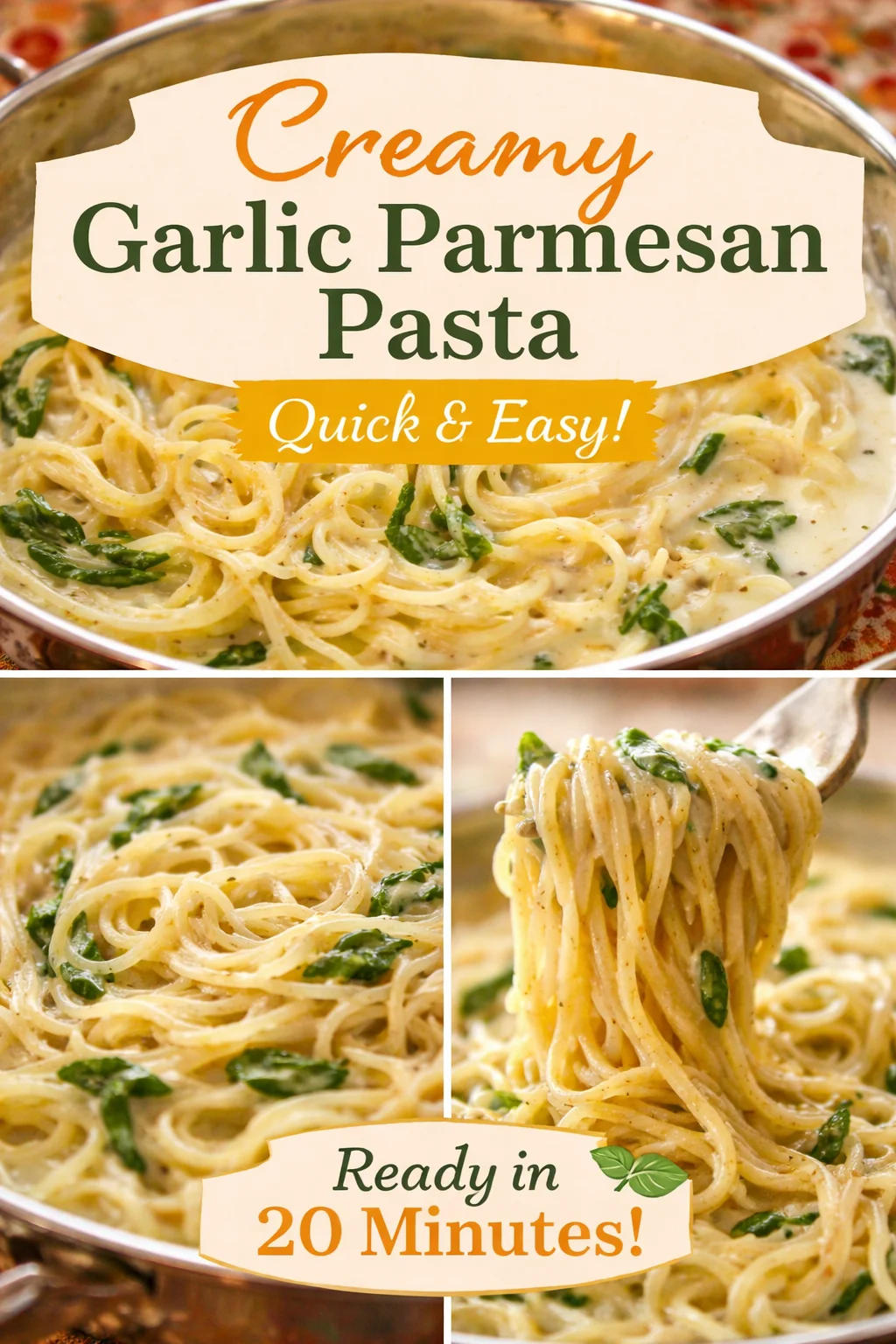 One Pot Creamy Garlic Pasta