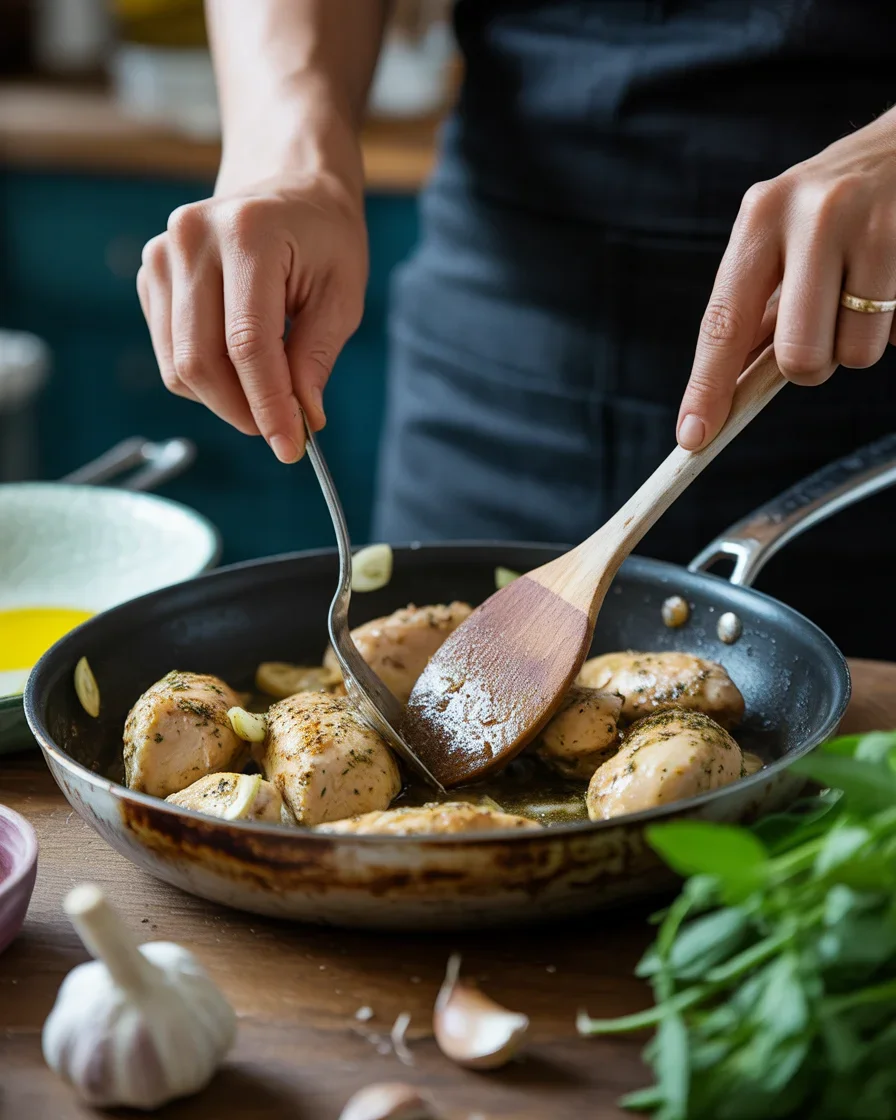 Skillet Garlic Parmesan Chicken with Crispy Potatoes