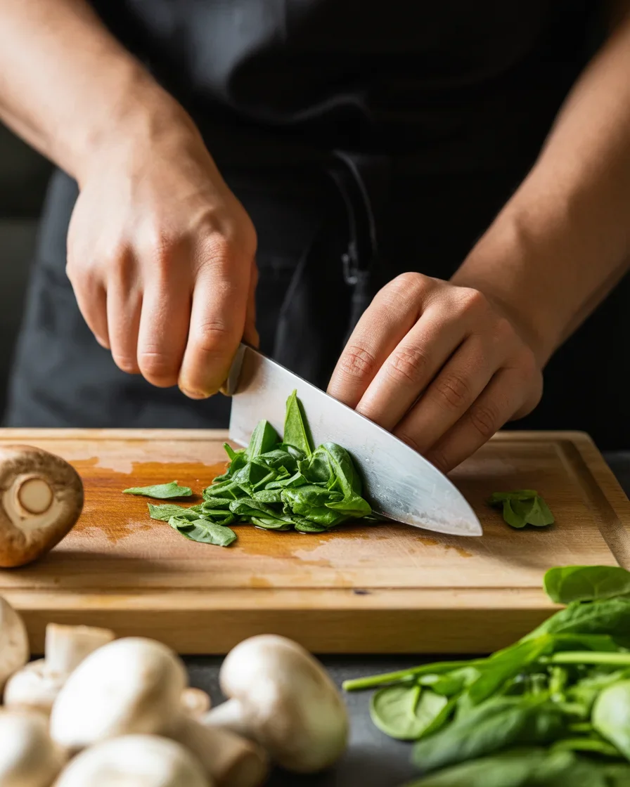 Spinach, Mushroom, and Ricotta Stuffed Zucchini Boats