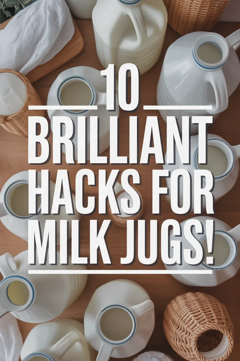 Stop throwing out empty milk jugs. Here are 10 brilliant hacks to use them around the house.