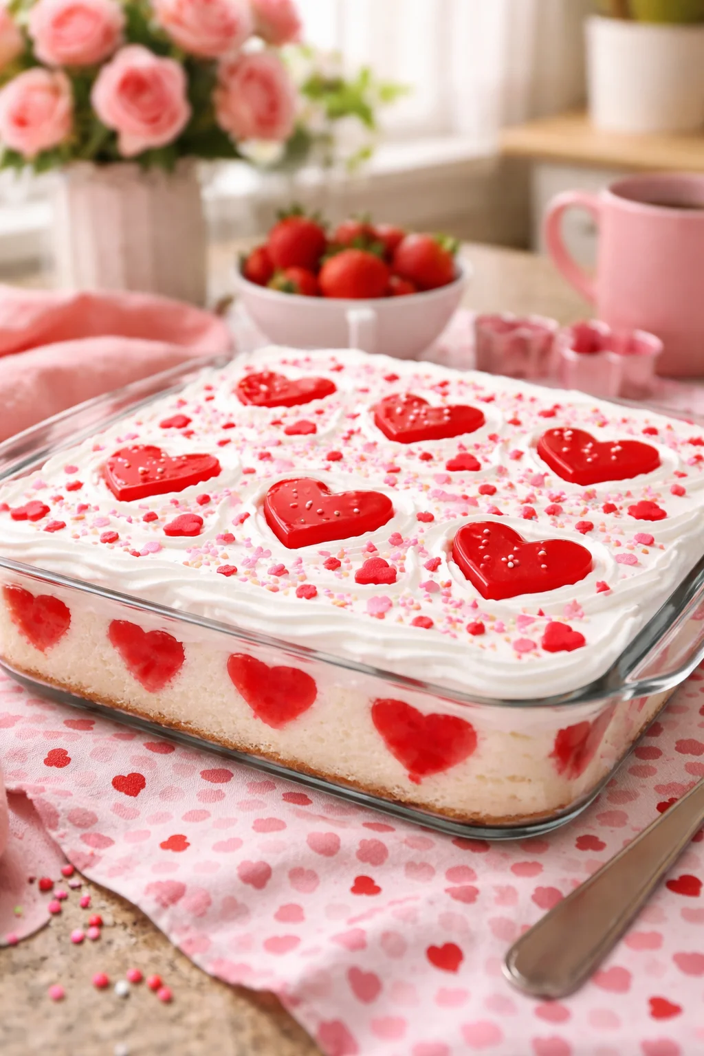 Valentine's Poke Cake