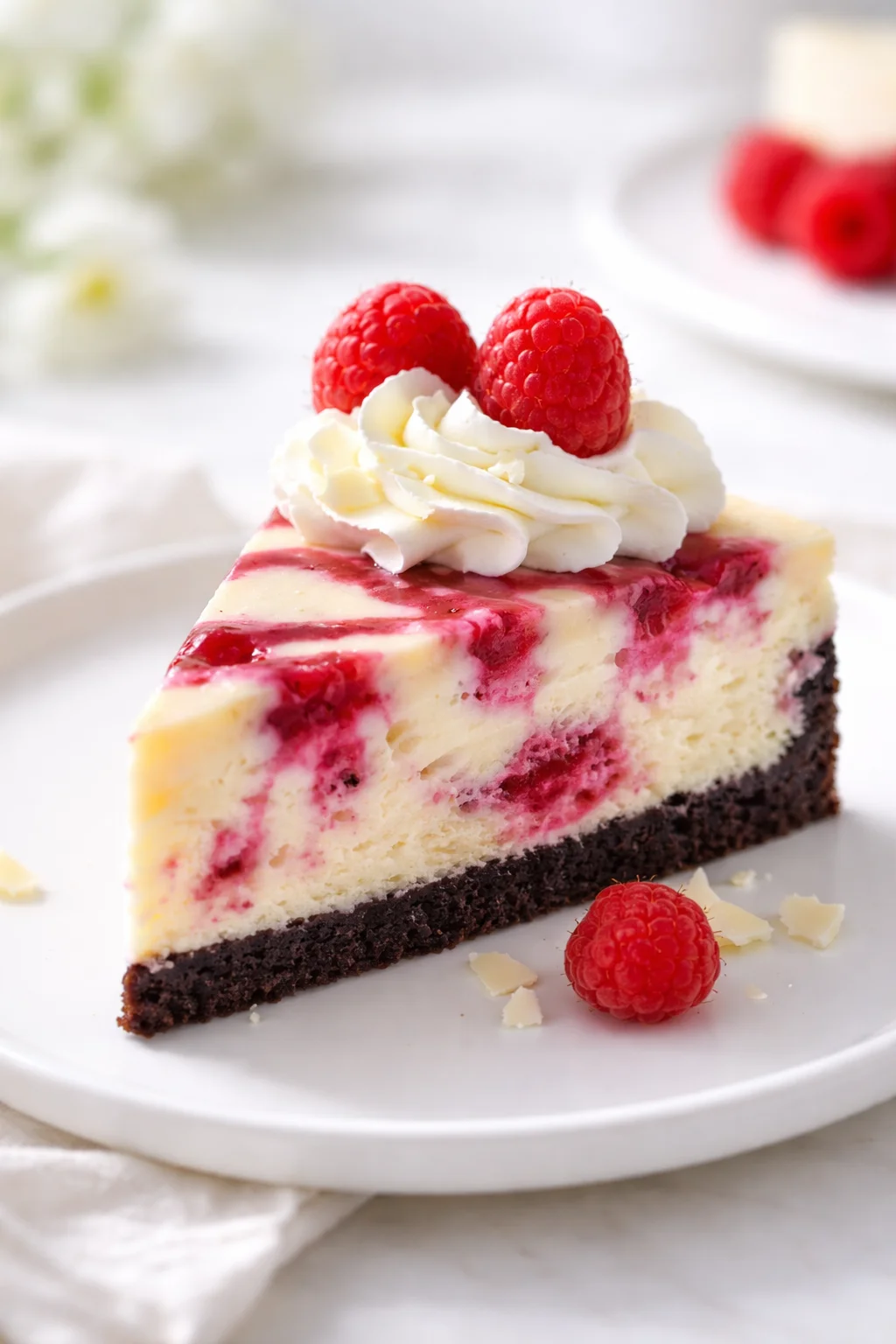 White Chocolate Raspberry Cheesecake