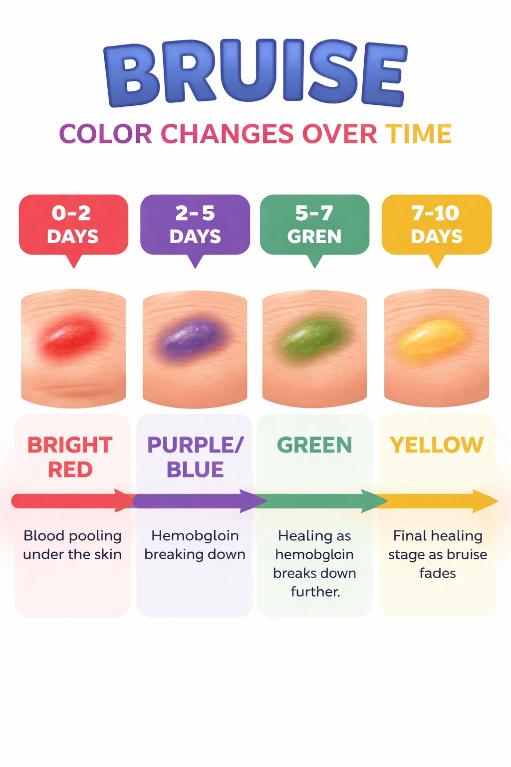 3 Bruise Colors That Mean Your Skin Is Healing Fast