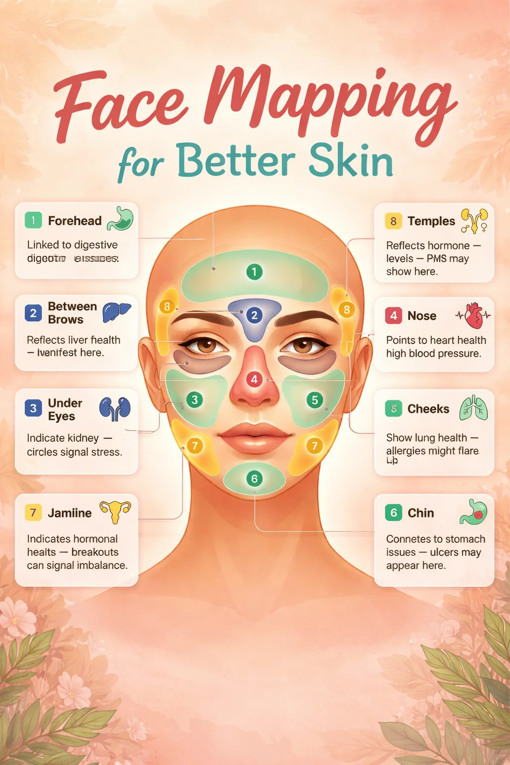 8 Spots On Your Face That Map To Internal Organs