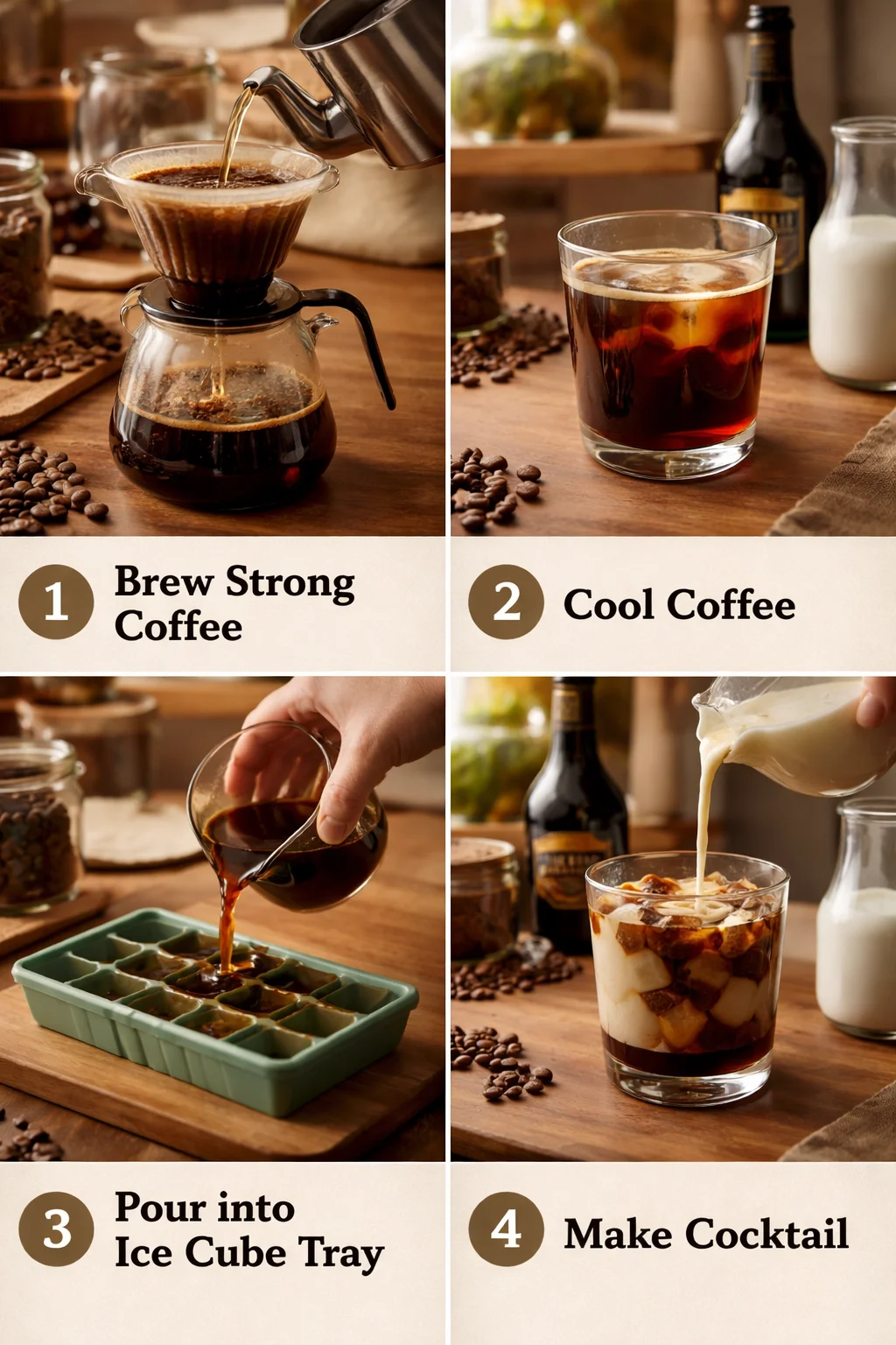 Baileys with Coffee Ice Cubes