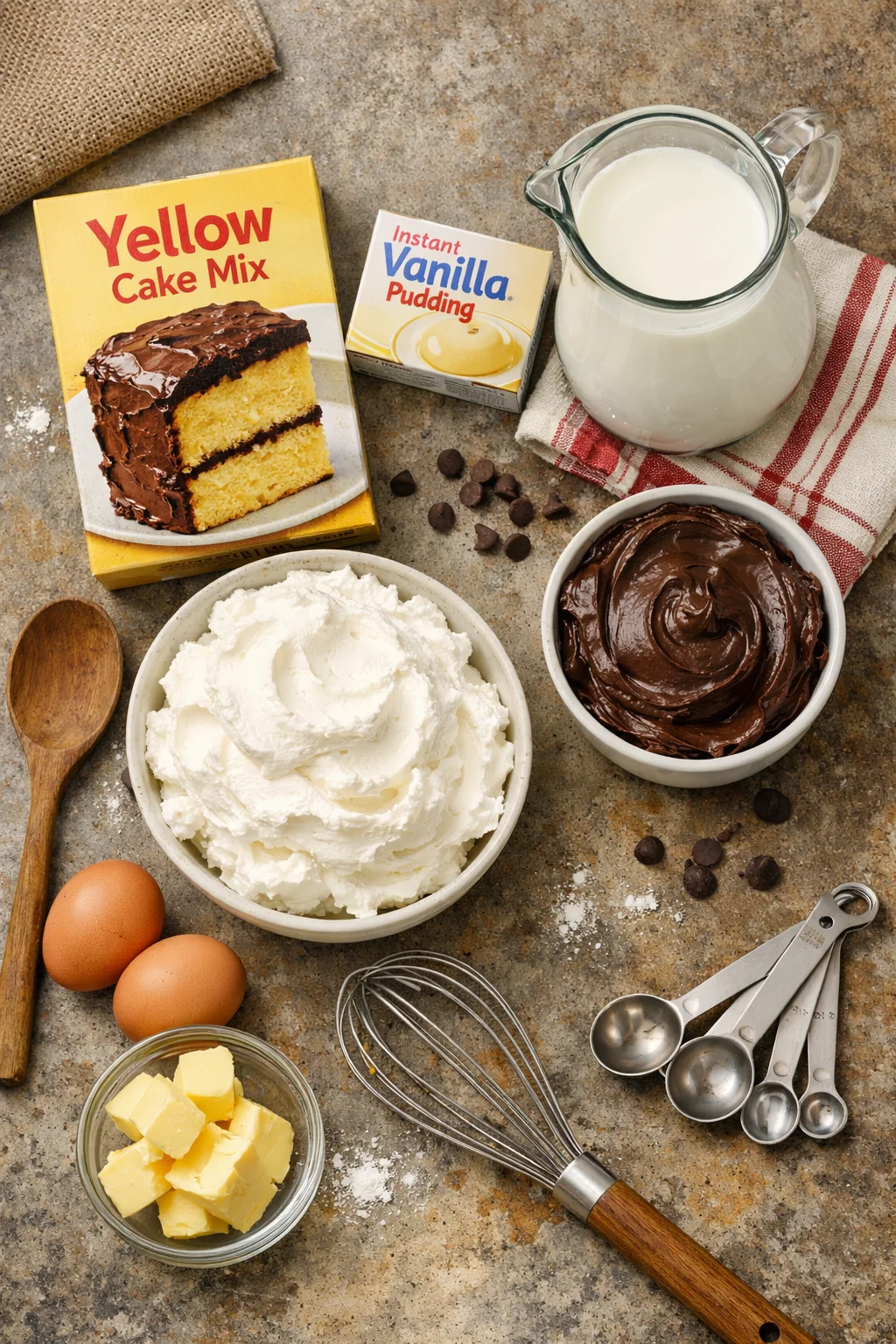 Boston Cream Poke Cake
